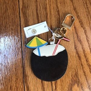 NWT Tory Burch Authentic Coconut Keyfob